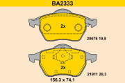 BA2333 Sada brzdových platničiek kotúčovej brzdy BARUM