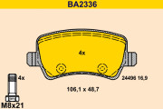 BA2336 Sada brzdových platničiek kotúčovej brzdy BARUM