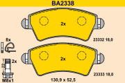 BA2338 Sada brzdových platničiek kotúčovej brzdy BARUM