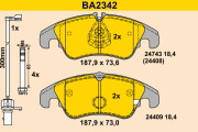 BA2342 Sada brzdových platničiek kotúčovej brzdy BARUM