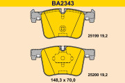 BA2343 Sada brzdových platničiek kotúčovej brzdy BARUM