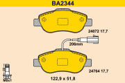 BA2344 Sada brzdových platničiek kotúčovej brzdy BARUM