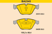 BA2345 Sada brzdových platničiek kotúčovej brzdy BARUM