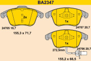BA2347 Sada brzdových platničiek kotúčovej brzdy BARUM