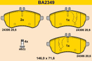 BA2349 Sada brzdových platničiek kotúčovej brzdy BARUM