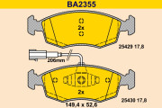 BA2355 Sada brzdových platničiek kotúčovej brzdy BARUM