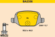 BA2356 Sada brzdových platničiek kotúčovej brzdy BARUM