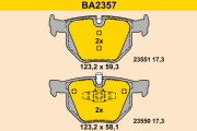 BA2357 Sada brzdových platničiek kotúčovej brzdy BARUM