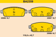 BA2359 Sada brzdových platničiek kotúčovej brzdy BARUM