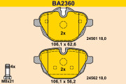 BA2360 Sada brzdových platničiek kotúčovej brzdy BARUM