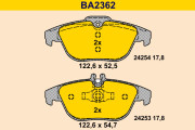 BA2362 Sada brzdových platničiek kotúčovej brzdy BARUM