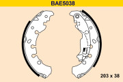 BAE5038 Sada brzdových čeľustí BARUM