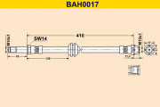 BAH0017 Brzdová hadica BARUM