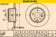 BAR10185 Brzdový kotúč BARUM