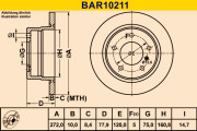 BAR10211 Brzdový kotúč BARUM