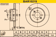 BAR10219 Brzdový kotúč BARUM