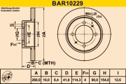 BAR10229 Brzdový kotúč BARUM