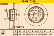 BAR10230 Brzdový kotúč BARUM