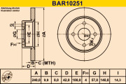 BAR10251 Brzdový kotouč BARUM