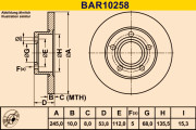 BAR10258 Brzdový kotúč BARUM