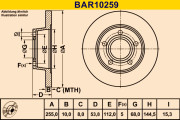 BAR10259 Brzdový kotúč BARUM