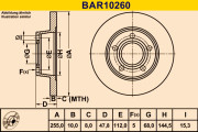 BAR10260 Brzdový kotúč BARUM