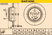 BAR10280 Brzdový kotúč BARUM