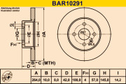BAR10291 Brzdový kotúč BARUM
