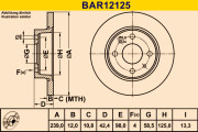 BAR12125 Brzdový kotúč BARUM