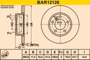 BAR12126 Brzdový kotúč BARUM