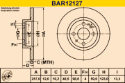 BAR12127 Brzdový kotúč BARUM