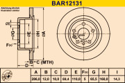 BAR12131 Brzdový kotúč BARUM