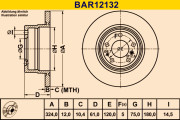 BAR12132 Brzdový kotúč BARUM
