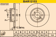 BAR12153 Brzdový kotúč BARUM