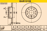 BAR12158 Brzdový kotouč BARUM