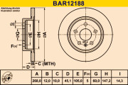 BAR12188 Brzdový kotúč BARUM