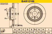 BAR12189 Brzdový kotúč BARUM