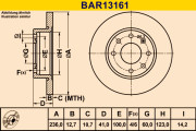 BAR13161 Brzdový kotúč BARUM