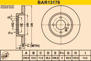 BAR13178 Brzdový kotúč BARUM