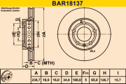 BAR18137 Brzdový kotouč BARUM