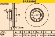 BAR19109 Brzdový kotúč BARUM