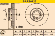BAR20123 Brzdový kotúč BARUM