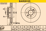 BAR20125 Brzdový kotúč BARUM