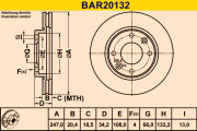 BAR20132 Brzdový kotúč BARUM