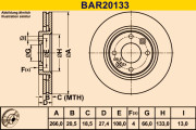 BAR20133 Brzdový kotúč BARUM