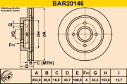 BAR20146 Brzdový kotúč BARUM