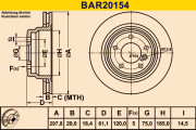 BAR20154 Brzdový kotúč BARUM