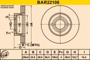 BAR22108 Brzdový kotúč BARUM