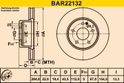 BAR22132 Brzdový kotúč BARUM