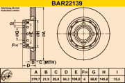 BAR22139 Brzdový kotúč BARUM